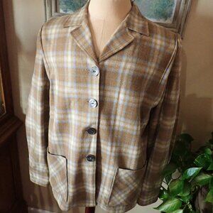 Pendleton 49'er Virgin Wool Plaid Jacket Women's Sz L - Limited Edition #4253